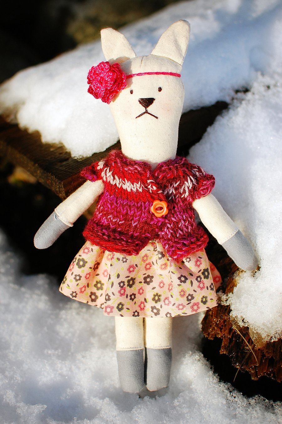Handmade heirloom doll, Cloth doll, Rag doll, Soft doll,Nursery Decor