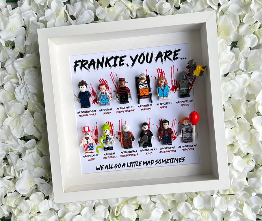 Horror Halloween Personalised 12 Figure Minifigure Frame