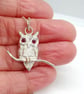  Ruby Owl Necklace Sterling Silver Hallmarked Handmade Gem Owl - Image 3