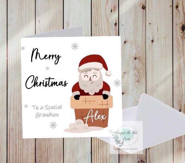 Christmas Card, Any Relation, Handmade and personalised, Father Christmas Card