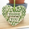Ceramic heart floral decoration Thank You Teacher Gift Pottery heart