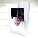 Fused glass keepsake valentines card