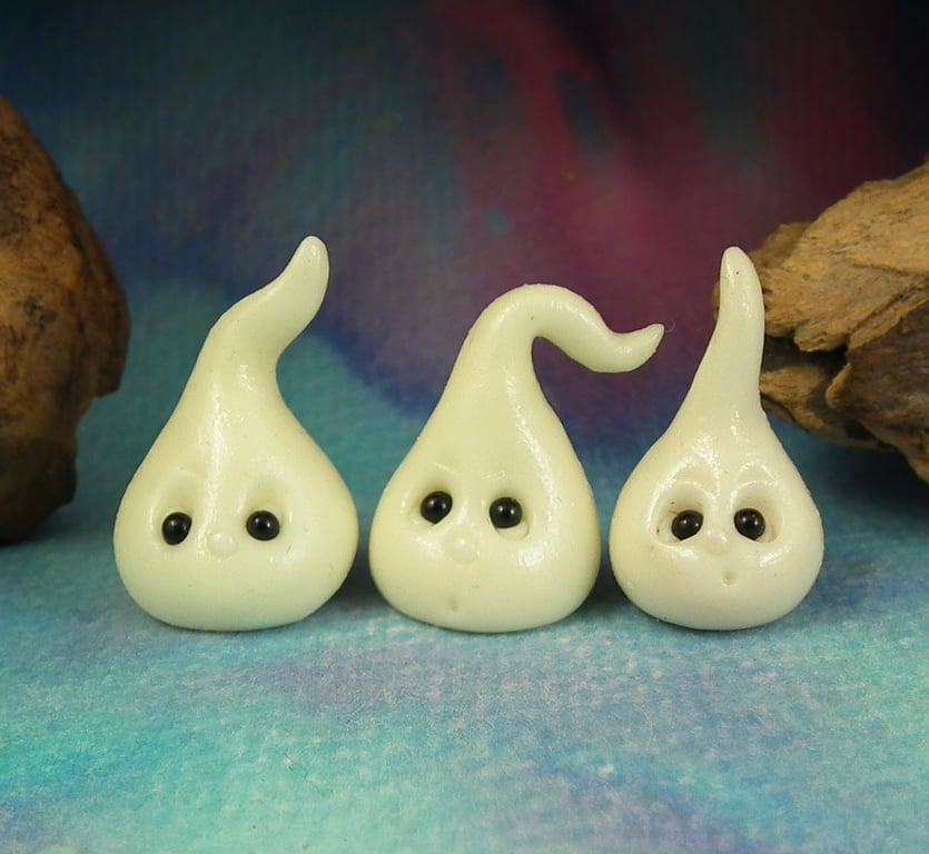 Trio of GlowBugs Magic! OOAK Sculpt by artist Ann Galvin