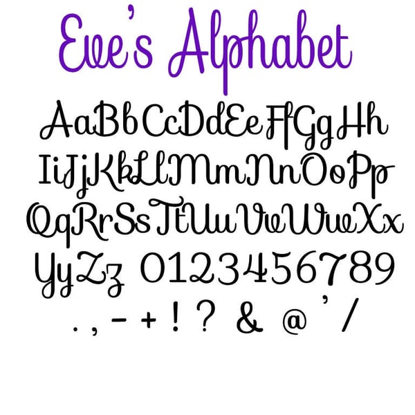 Eve's Full MMF Alphabet - EMAILED PDF PATTERN