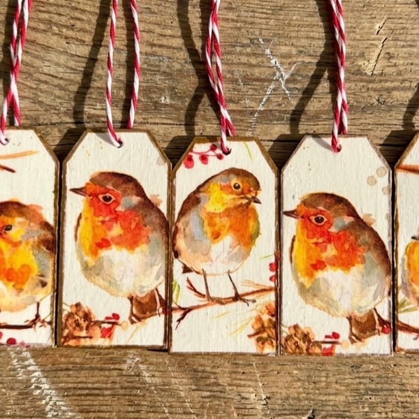 5 x Wooden Gift Tags