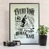 H.G Wells 'Bicycle' Hand Pulled Limited Edition Screen Print