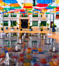 Colourful Umbrellas Torrox Costa Del Sol Spain Photograph Print - Image 1