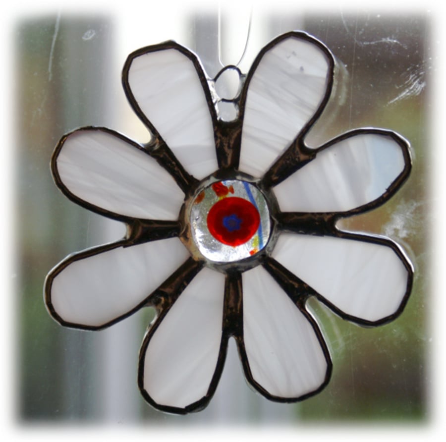 Millefiori Daisy Stained Glass Suncatcher Fused 010 Flower