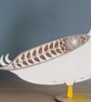 Standing Wooden White Duck Decoration Ornament - Etched and Hand Painted - Image 5