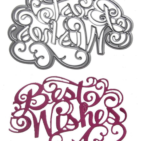 NEW 'Best Wishes' Sentiment Craft Cutting Die