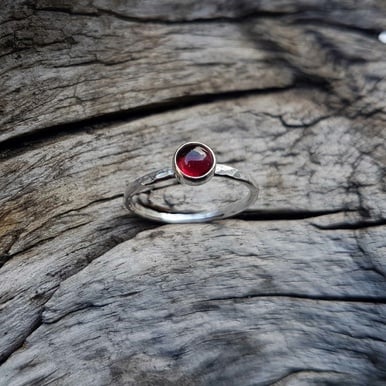 Garnet Stack Ring