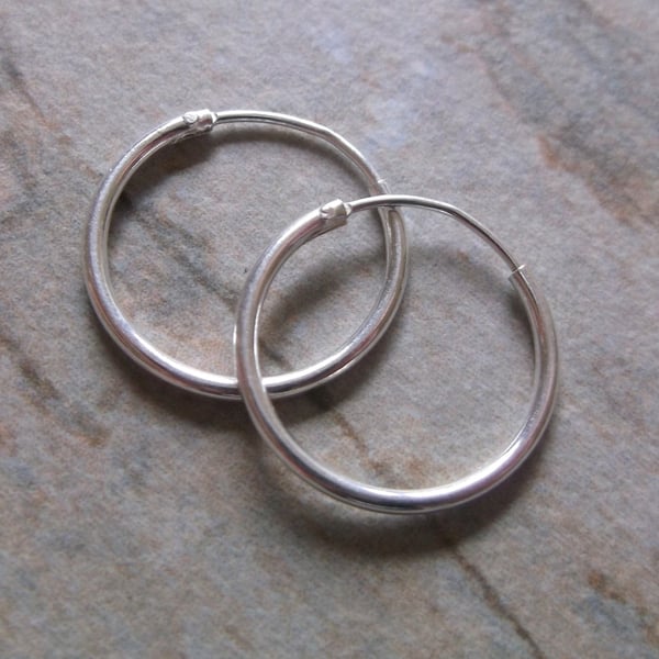 Sterling Silver 16mm Hoop Earrings