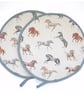 Aga Hob Lid Mats Horses Covers Surface Savers Grey Brown Horse Kitchen Chef Pad