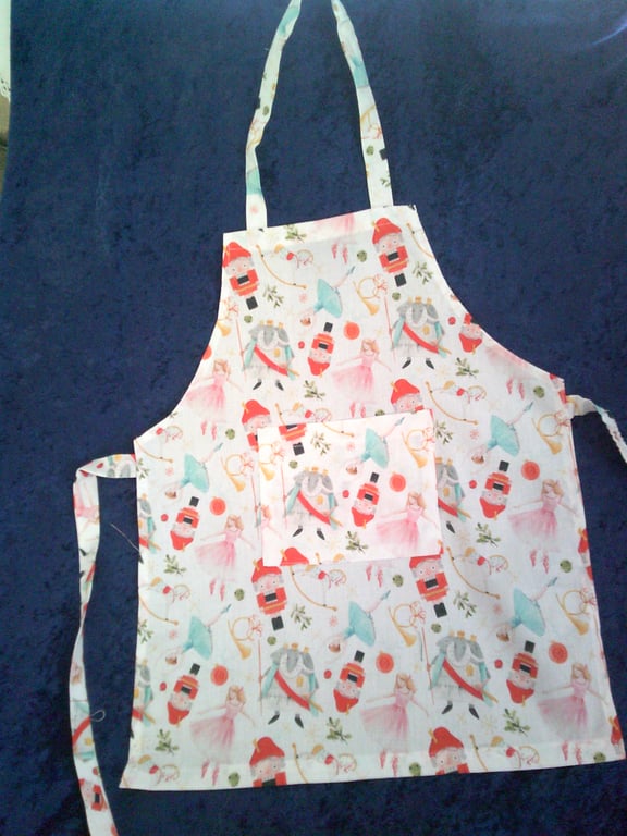 Nutcracker Characters Child's Christmas Apron