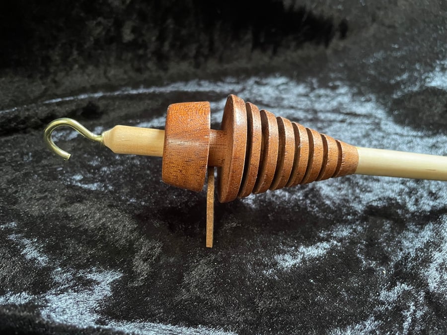 Lightweight drop spindle in hardwoods