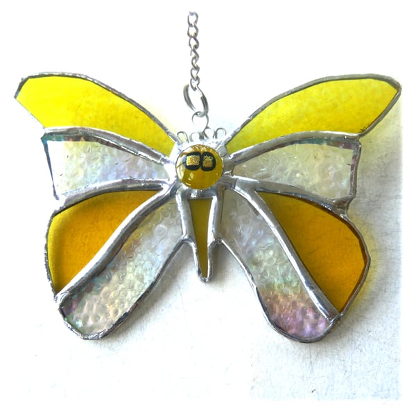 Birthstone Butterfly Suncatcher Stained Glass Topaz November 051