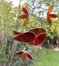 Stained Glass Autumn Robin Suncatcher - Handmade Window Decoration - Image 7