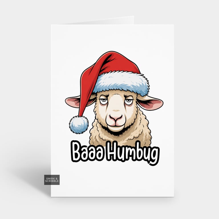 Funny Christmas Card For Him Or Her - Sheep Pun