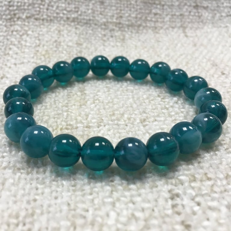 Ocean Blue Glass Bracelet DnD Magical Item