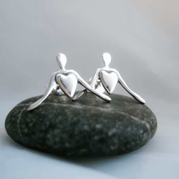 Sterling Silver Open Your Heart earrings