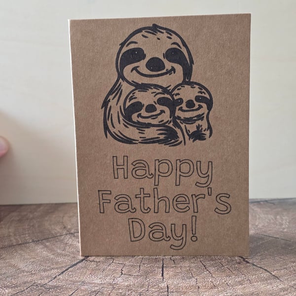 Cute Sloth Father's Day Card