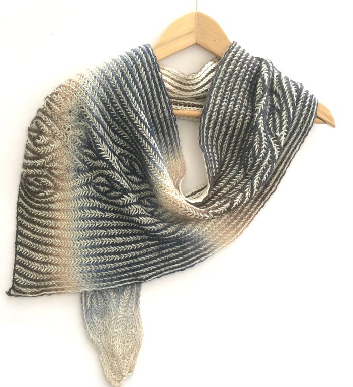 Poison Ivy Asymmetric Scarf Knitting Pattern