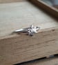 Sterling silver snowflake ring, Winter stacking ring, All sizes made to order - Image 5