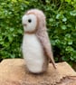 Woollen sculpture, mini owl, needle felted model - Image 3