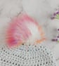 Silver Grey Crochet Baby Hat, Newborn Pom Pom Beanie, 0–3 Months  - Image 2