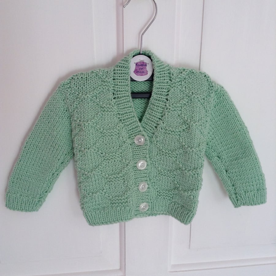 Mint green outlet baby cardigan