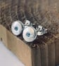 MONDAY BLES SALE Blue Topaz stud earrings, Handmade Urban Jewellery