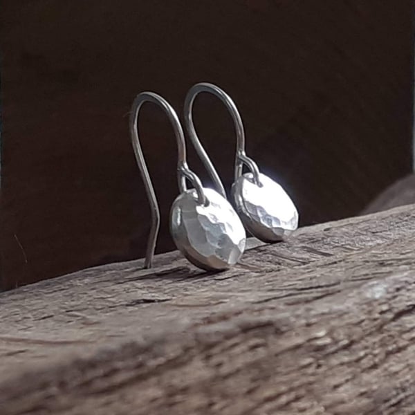 Sterling SILVER drop earrings, Handmade Urban Jewellery