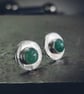 Sterling Silver GEMSTONE Aventurine Stud Earrings Handmade Urban Jewellery