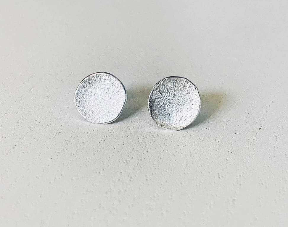 STERLING SILVER stud earrings, Handmade Urban Jewellery 