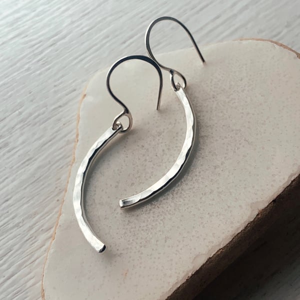 Arc drop earrings, arc earrings, arc jewellery by Nyaki Punk Jewellery