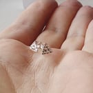 Sterling Silver triangle stud earrings, Handmade Urban Jewellery WEDDING