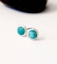 STERLING SILVER  Amazonite Stud Earrings, Handmade Urban Jewellery
