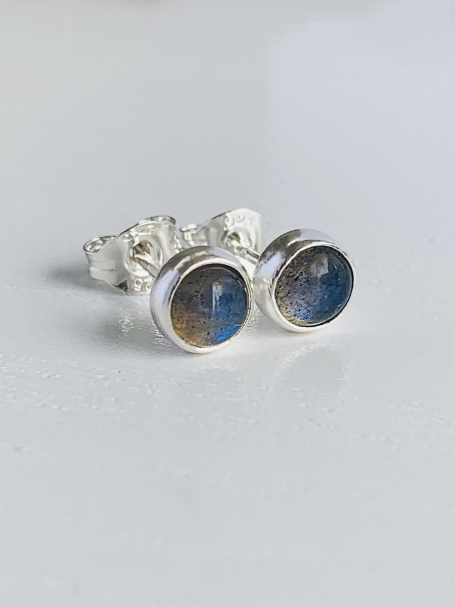 Labradorite stud clearance earrings