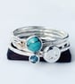 STERLING SILVER stacking Ring, Handmade Urban Jewellery Design - Image 1
