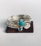 STERLING SILVER stacking Ring, Handmade Urban Jewellery Design - Image 2