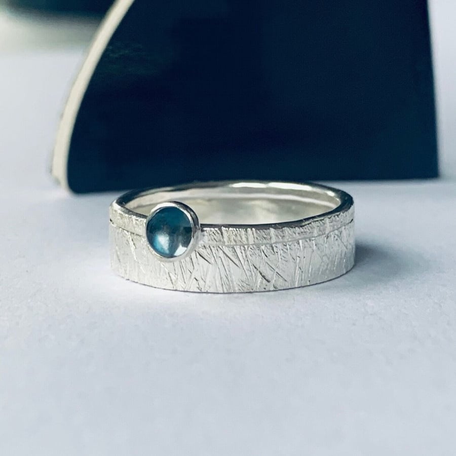 Recycled Sterling Silver Scratch Rings