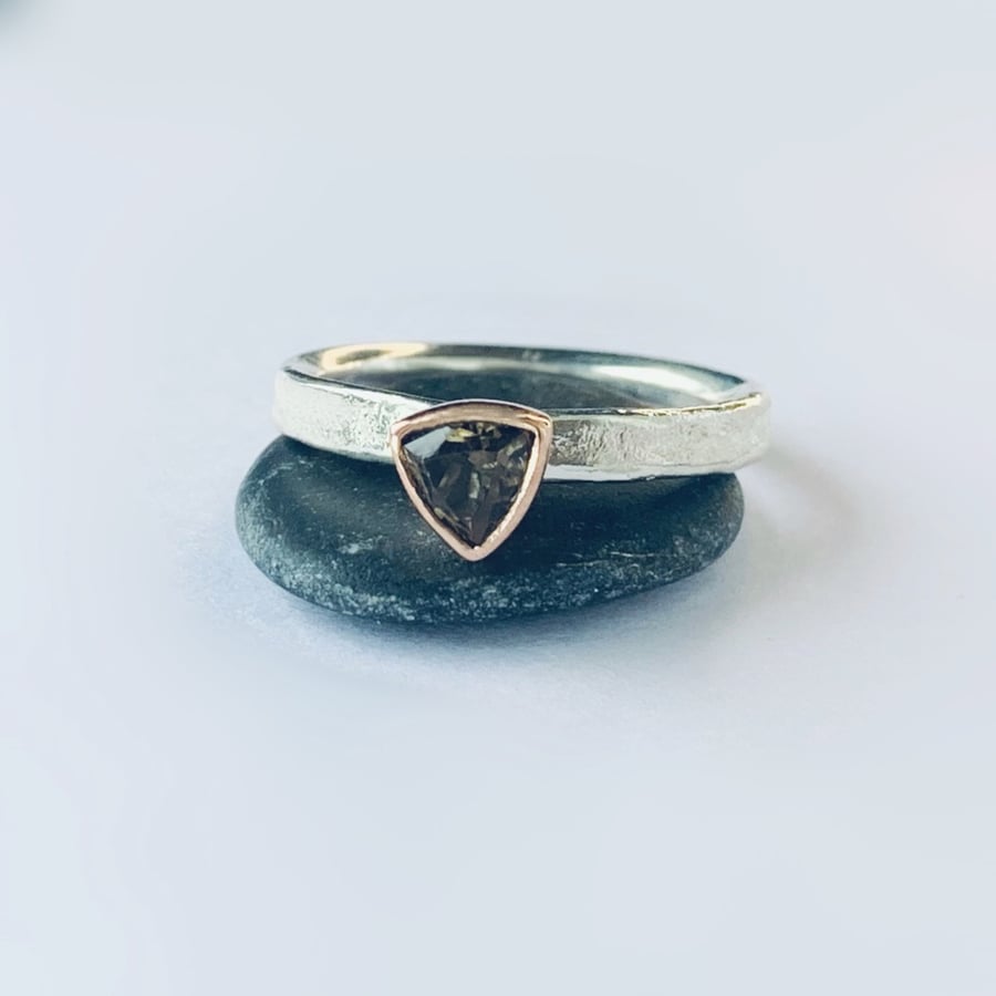 Recycled Sterling Silver Labradorte Ring