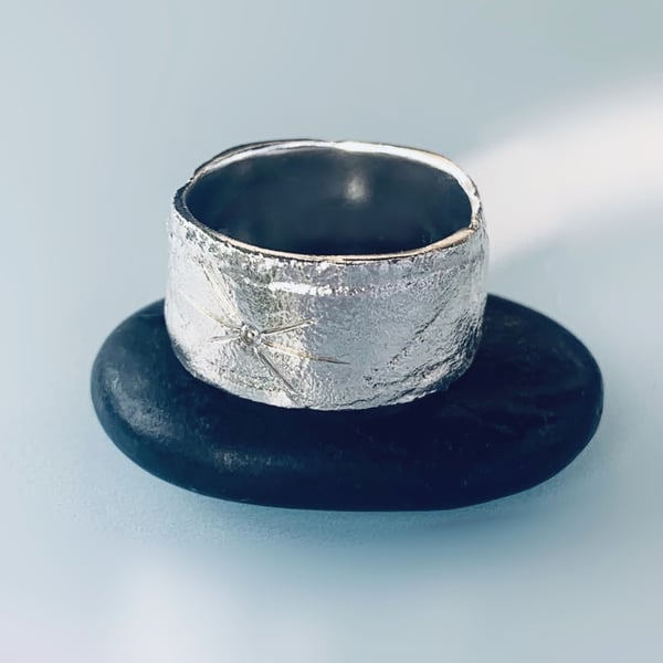 Handmade Sterling Silver Diamond Ring