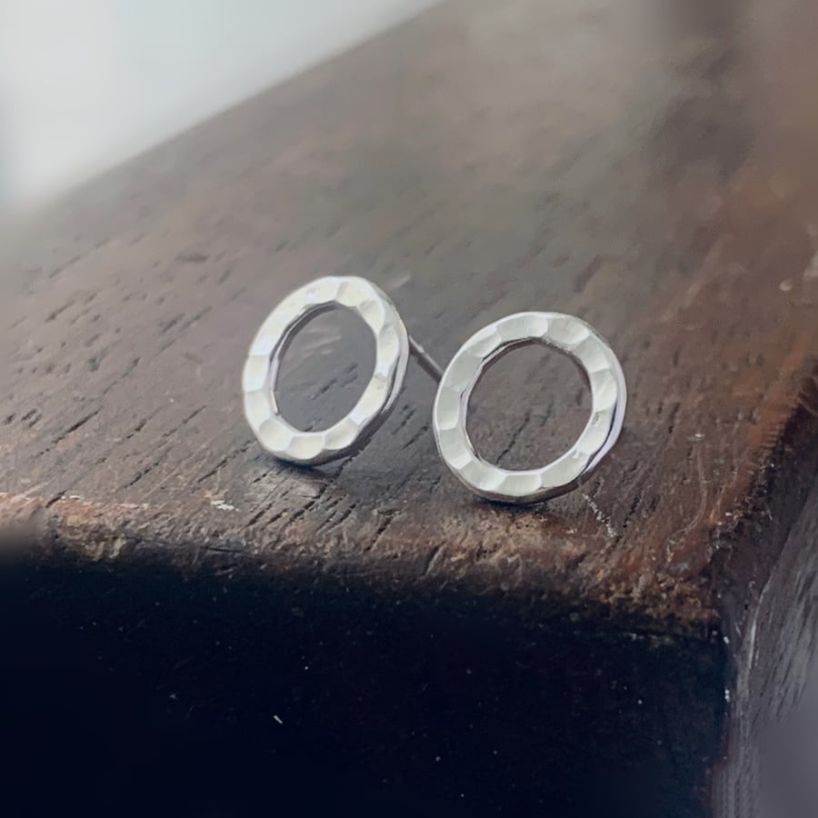 Sterling Silver Hoop Stud Earrings, stud hoop earrings