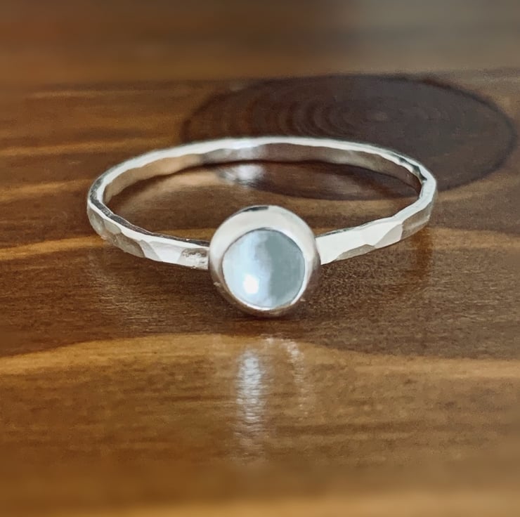 Recycled Sterling Silver Sky Blue Topaz Ring - Folksy