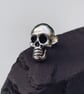 Recycled Sterling Silver Skull Earring