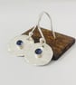 Recycled Sterling Silver Iolite Handmade Drop Earrings