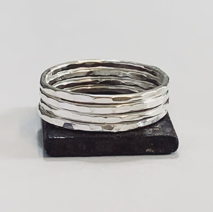 Sterling Silver Stacking Rings, Handmade Urban Jewellery Design