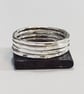 Sterling Silver Stacking Rings, Handmade Urban Jewellery - Image 1