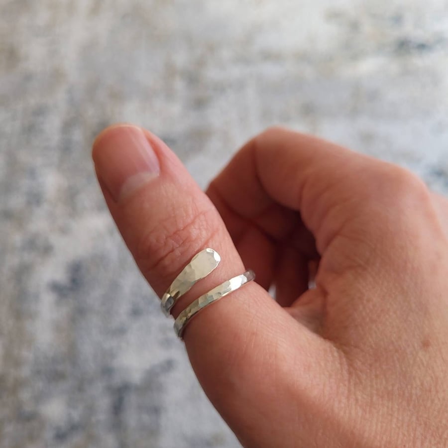 FOLKSY Exclusive Price Recycled Handmade Sterling Silver Wrap Ring